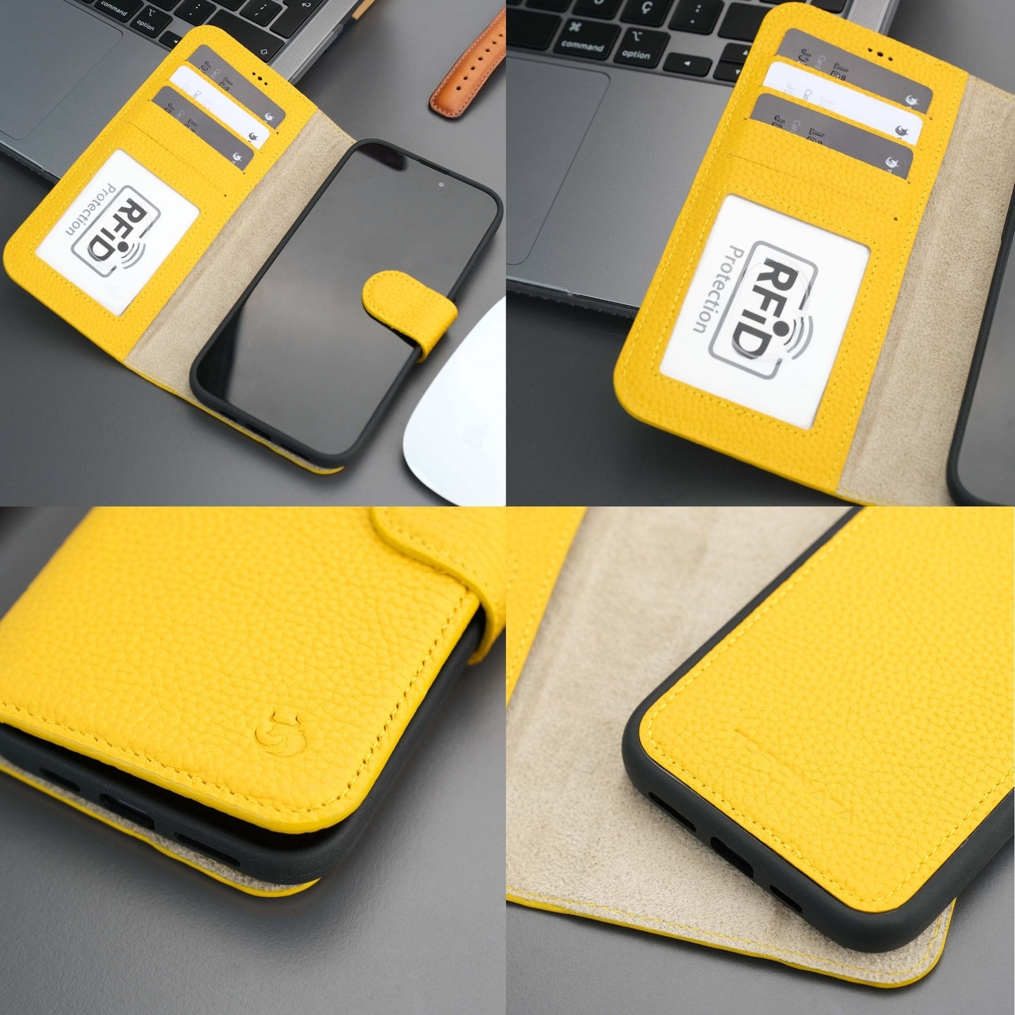 Casper Leather iPhone 15 Wallet Case | Detachable MagSafe Compatible RFID Protection