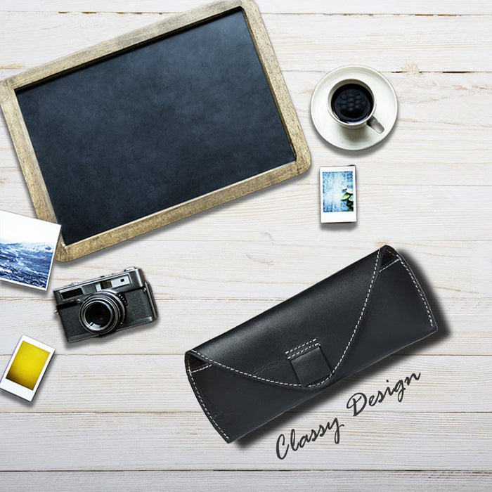 Tan Leather Sunglasses Case