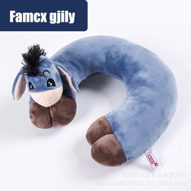 Cute Cartoon Animal U-shaped Memory Travel Pillow Neck Support Headrest Office Car Airplane Sleep Soft Travel Neck Pillow Animal for Neck & Head Support Cute Wild Life Stuffed Pillow Accessory for Naps Novelty Stuffed Animal For Adults And Children