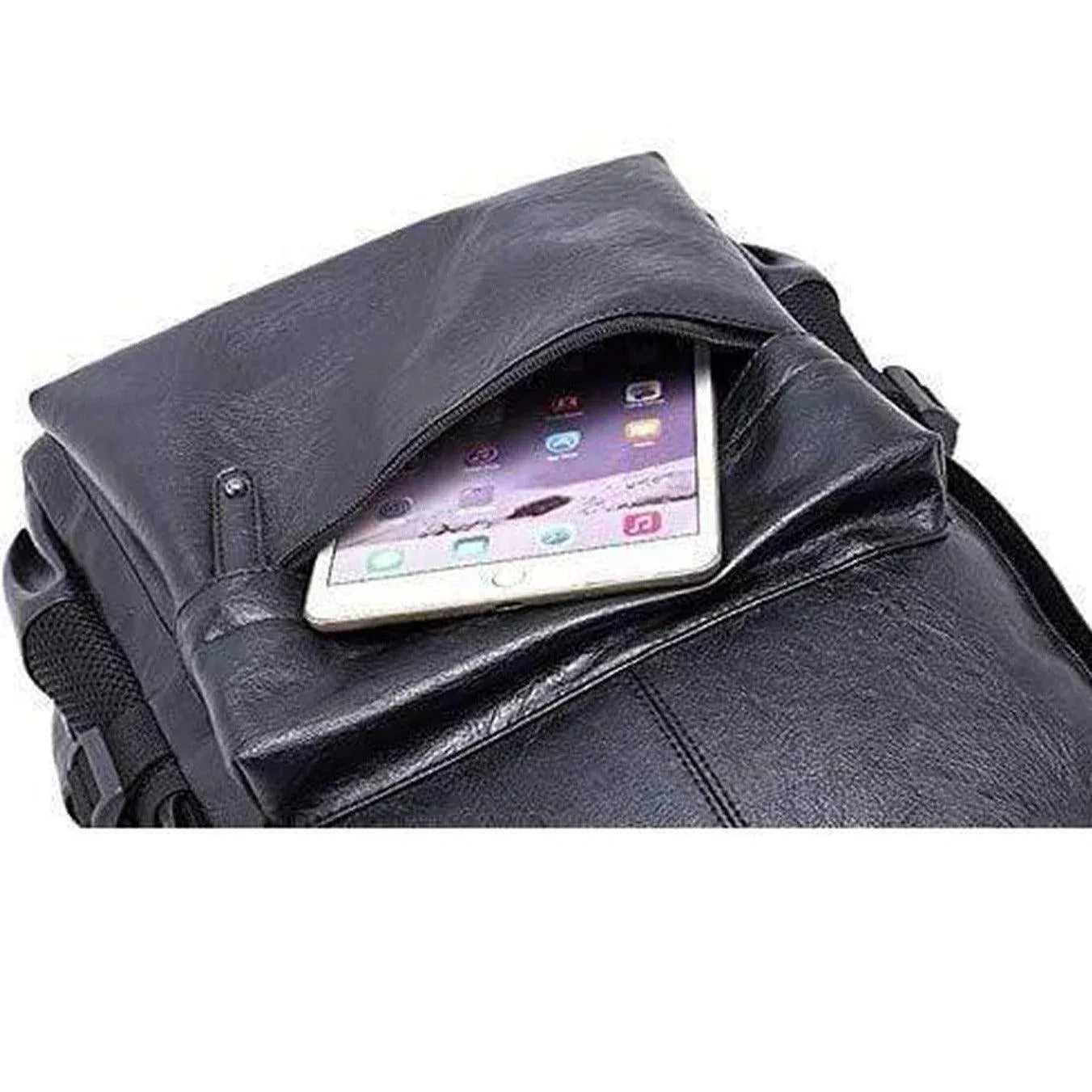 Vegan Leather Laptop Backpack – Scratch-Proof 15.6″ Carry