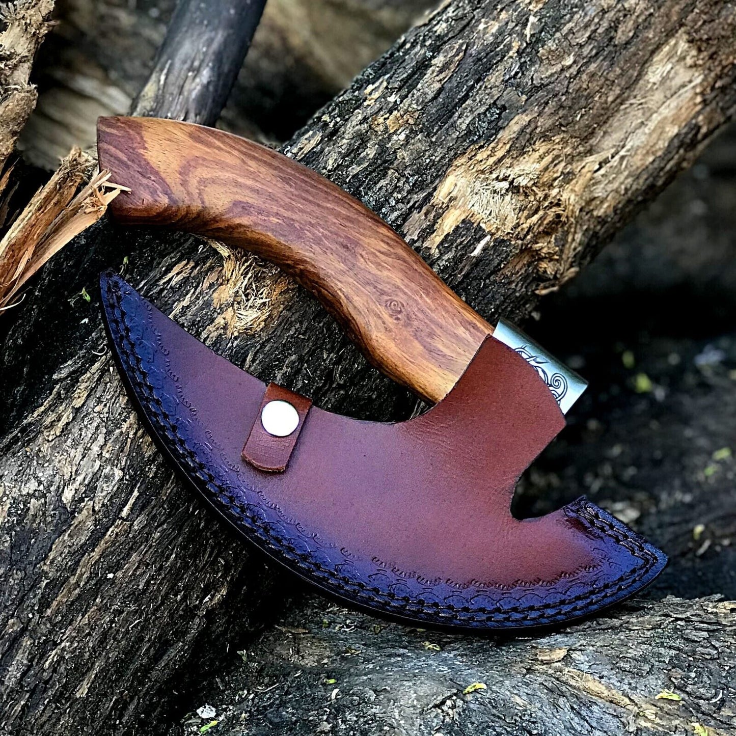 Custom Hand-Engraved Axe Pizza Cutter – 8" J2 Steel Blade