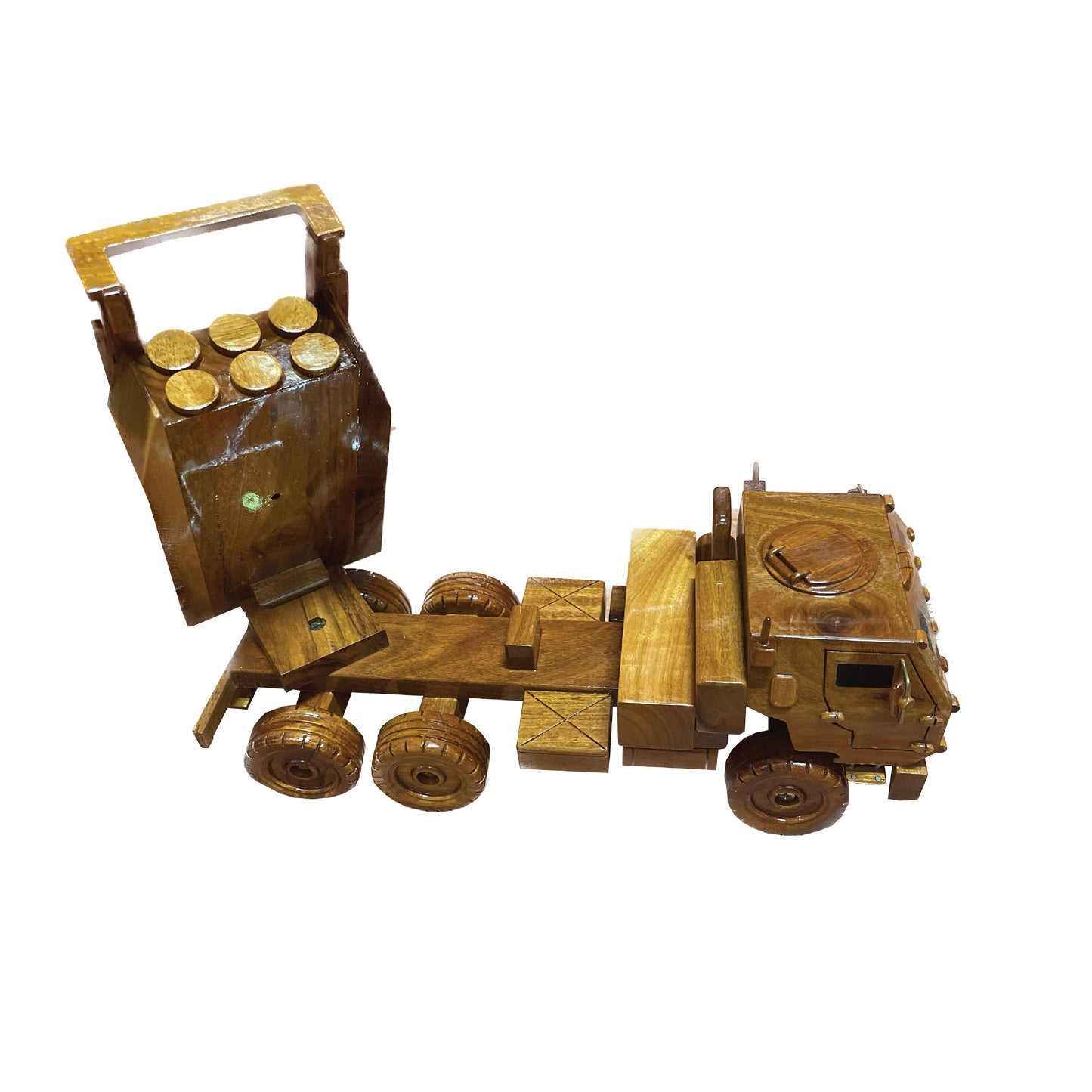 HIMARS Mahogany Wood Desktop truck Model