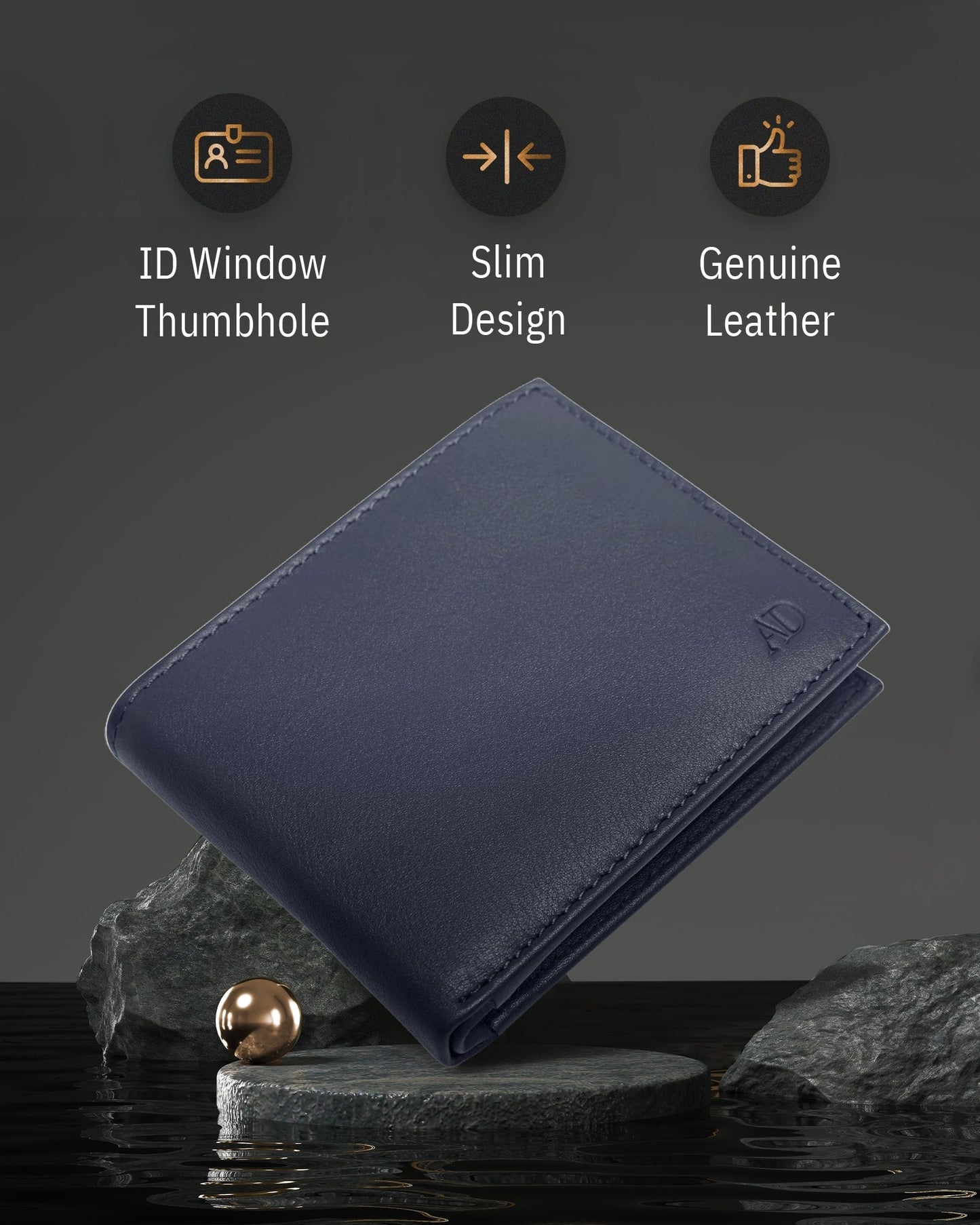 Bifold Wallet With Flip-Up ID Window