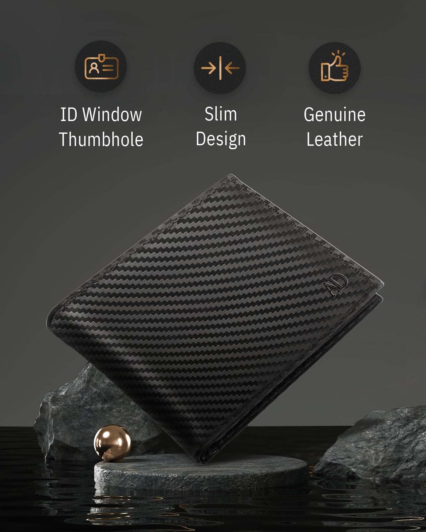 Bifold Wallet With Flip-Up ID Window