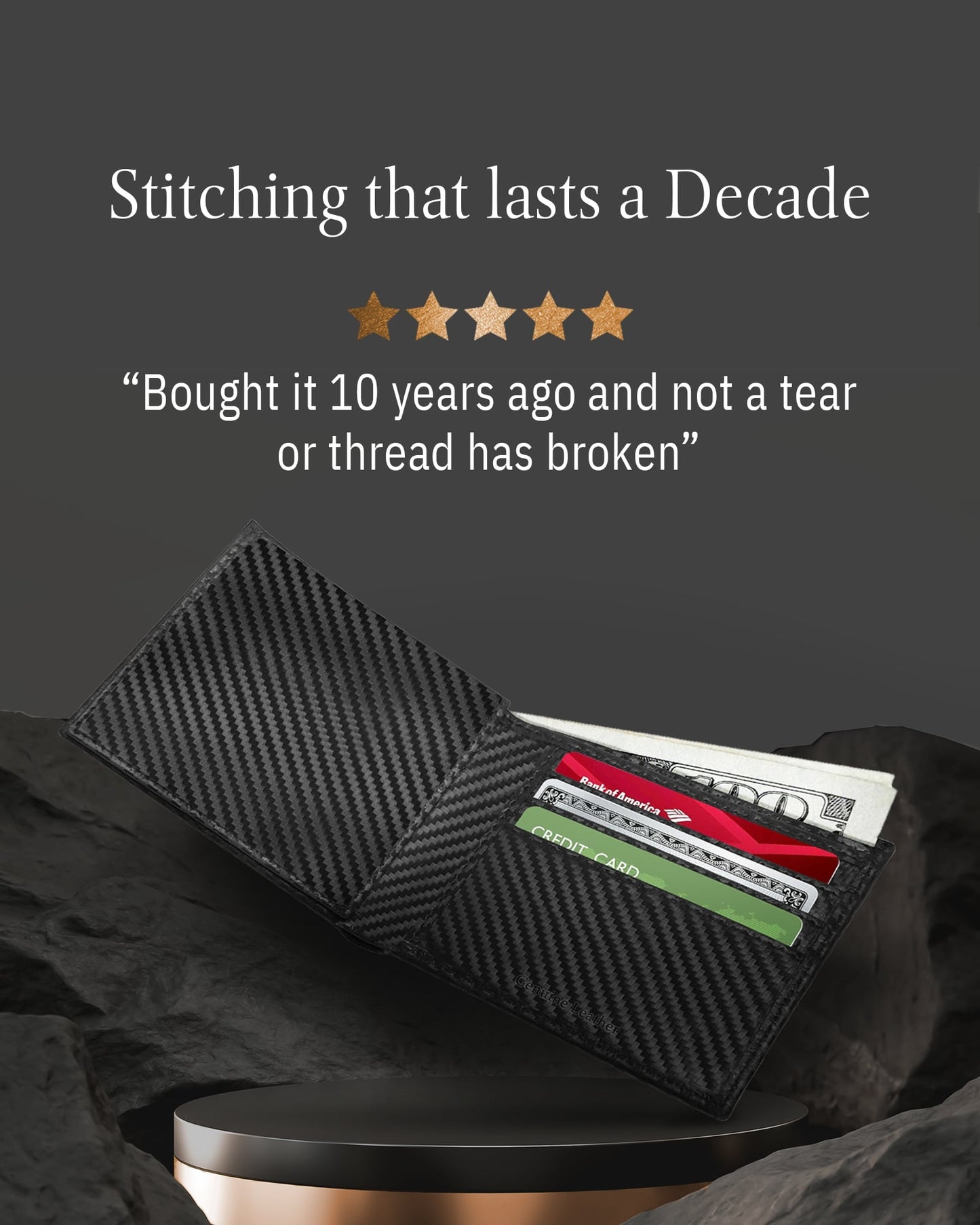 Bifold Wallet With Flip-Up ID Window