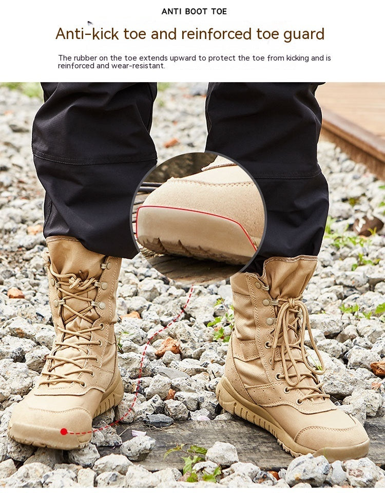 Summer Tactical Desert Combat Boots for Outdoor Climbing and Adventure