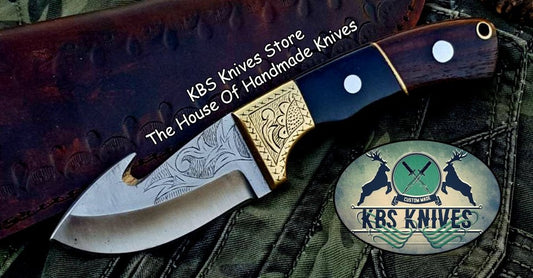 Custom Handmade D2 Tool Steel Guthook Skinner Knife