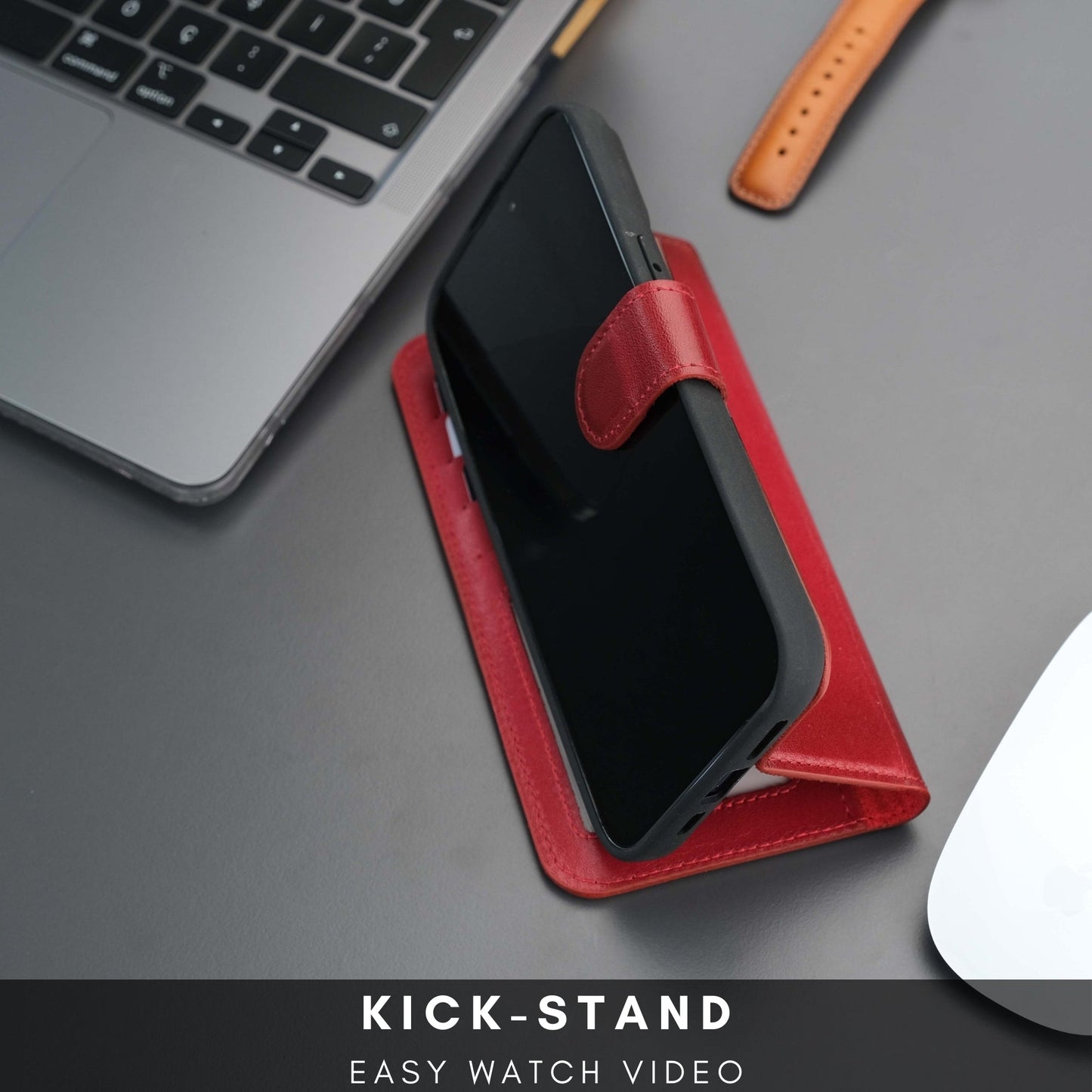 Casper Leather iPhone 14 Plus Wallet Case | MagSafe