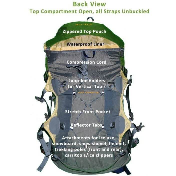 50 or 60 Liter Aarn Peak Aspiration Backpack