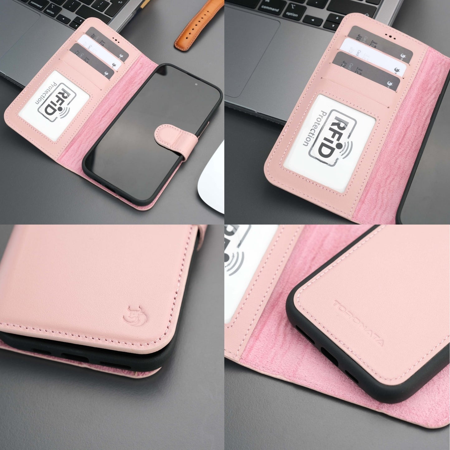 Casper Leather iPhone 15 Wallet Case | Detachable MagSafe Compatible RFID Protection