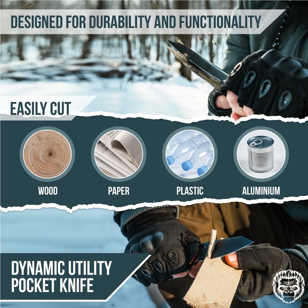 The Clip Point Folding Pocket Knife Giftset for Men and Women (Grey and Red)