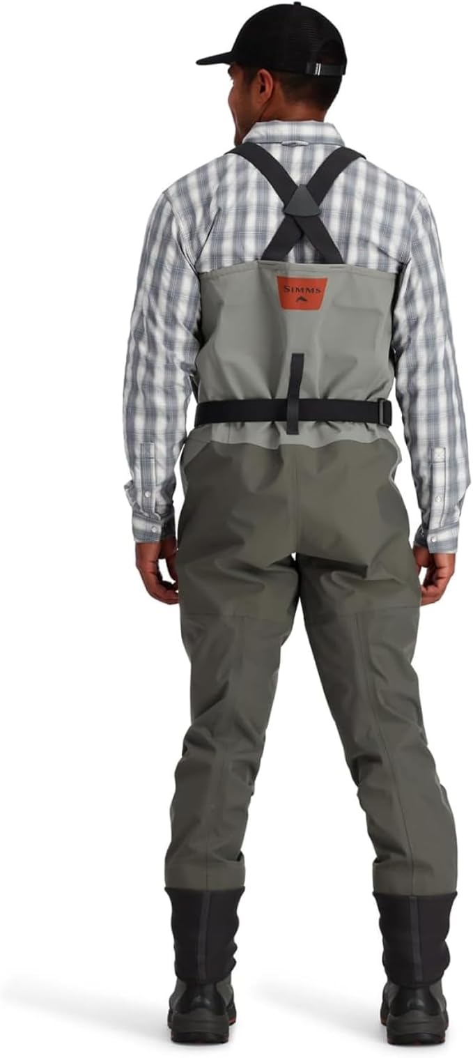 Simms Mens Freestone Stockingfoot Chest-High Fishing Waders - Durable Breathable Performance-Driven Waterproof Waders Smoke (Large 9-11 Foot)