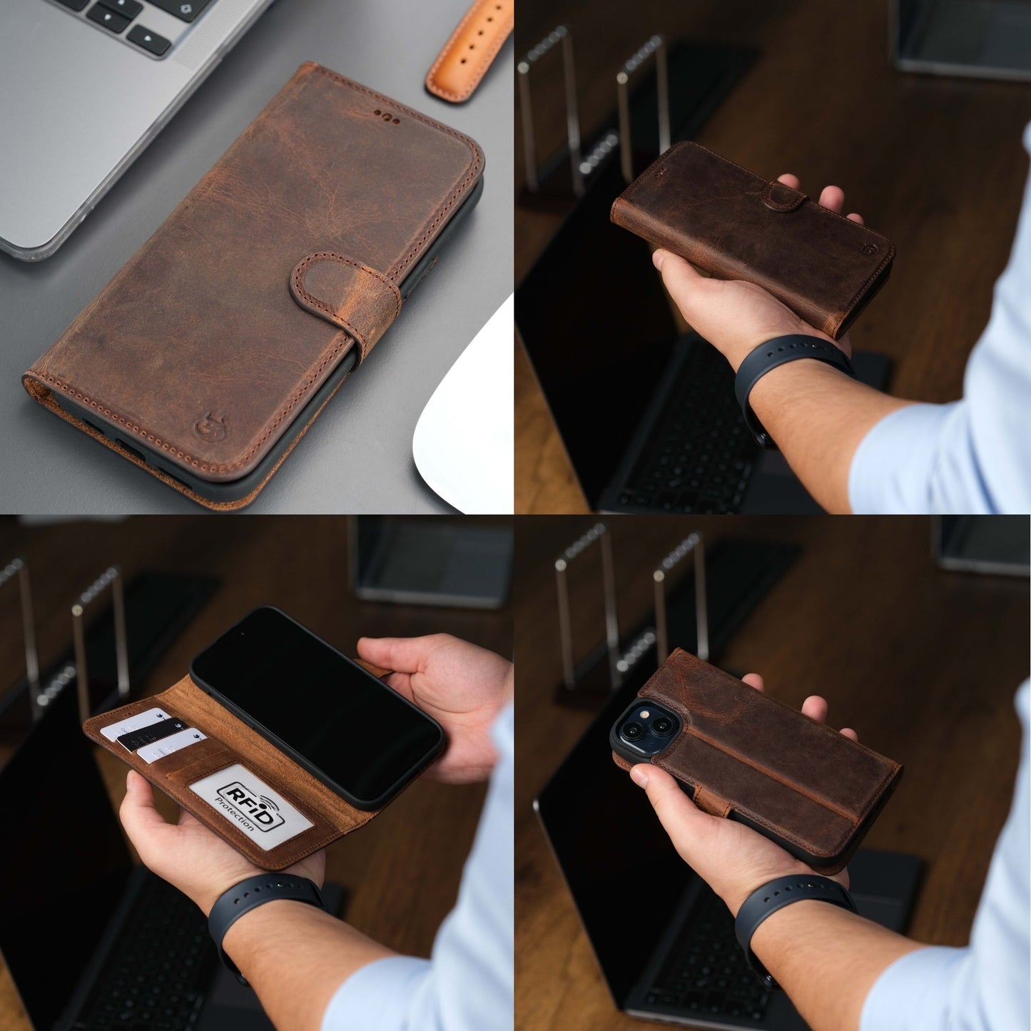 Casper Leather iPhone 14 Plus Wallet Case | MagSafe