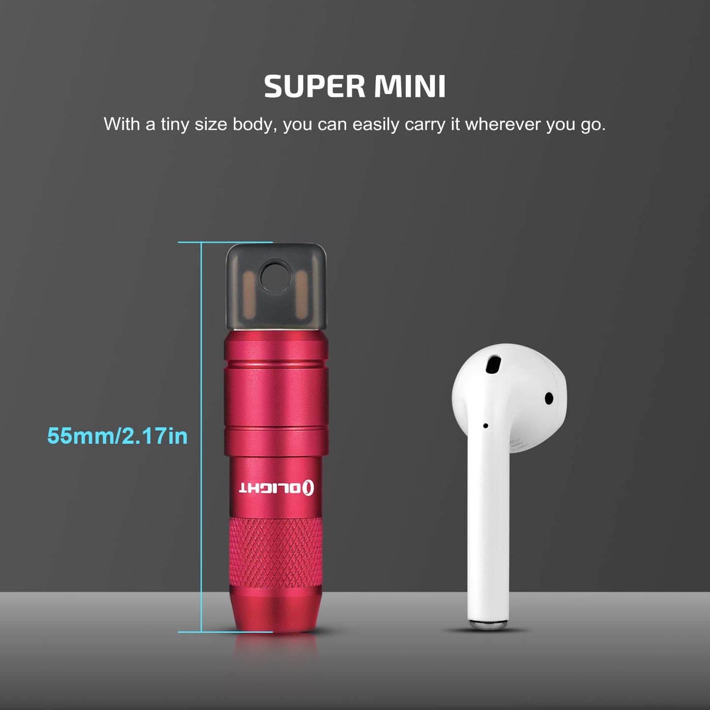 Olight iMini 2 Rechargeable Magnetic Mini Flashlight 50 Lumens EDC Keychain Light