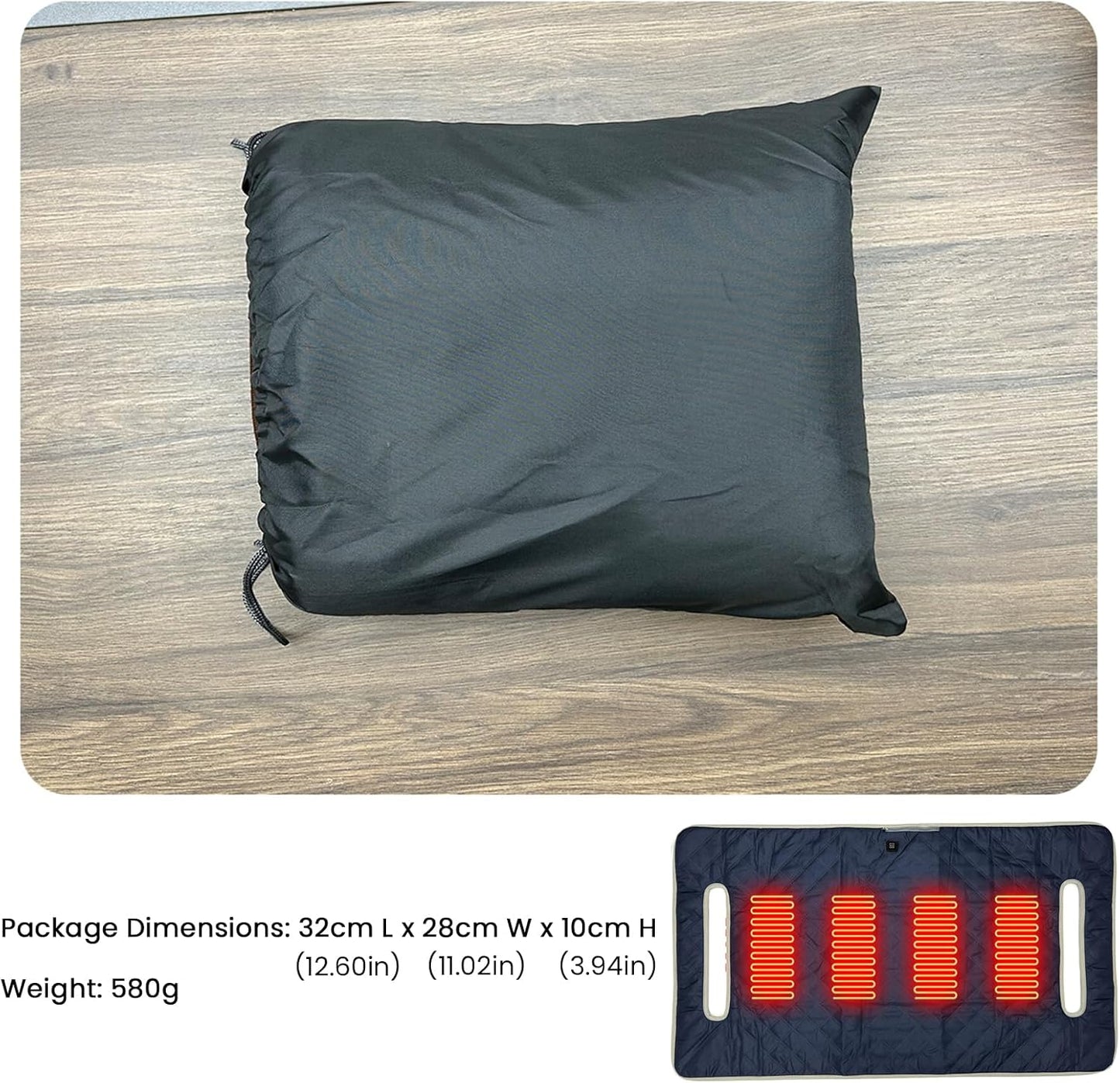 LITEGUEST USB Heated Golf Cart Seat Cushion Winter Warmth Essential