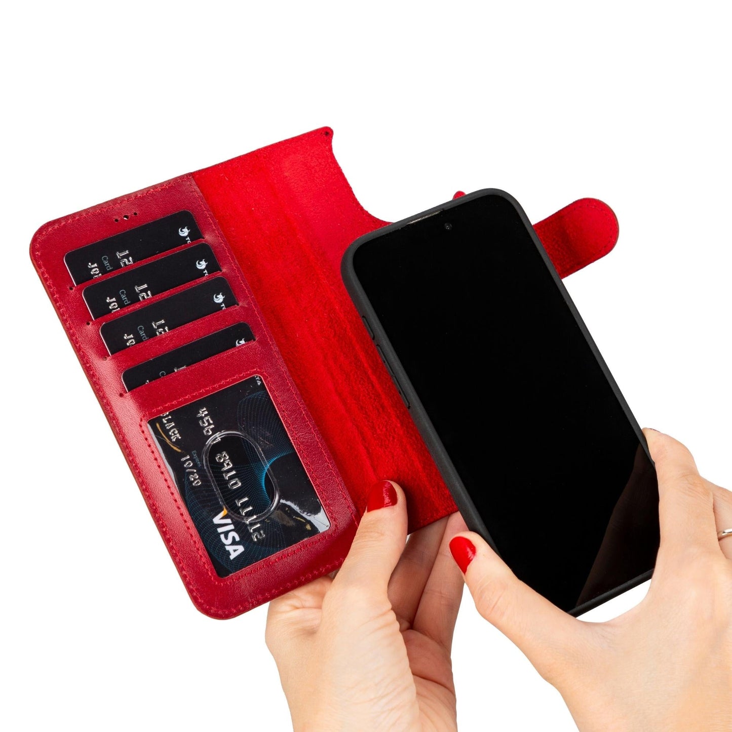 Casper iPhone 14 Series Detachable Leather Wallet Case