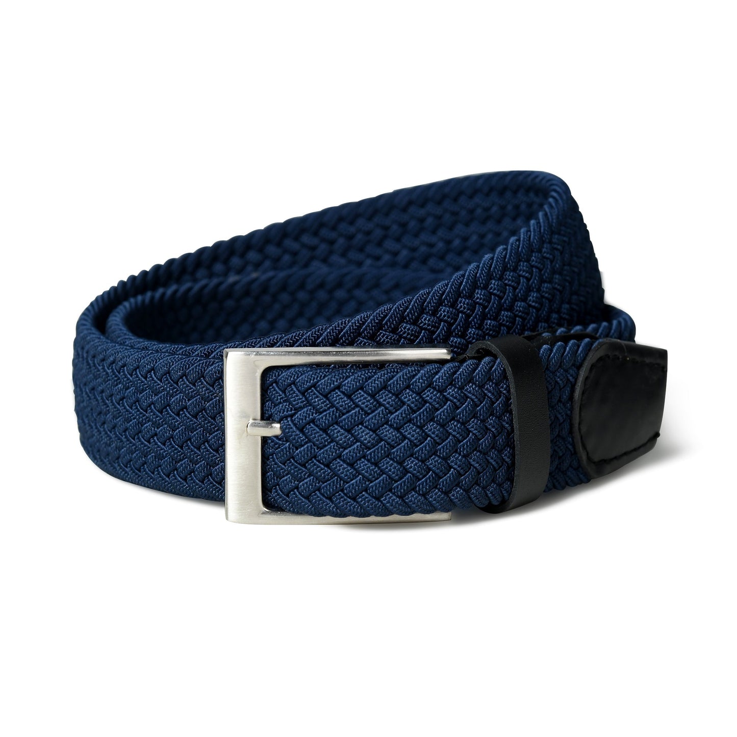 Braided Blue Canvas Belt