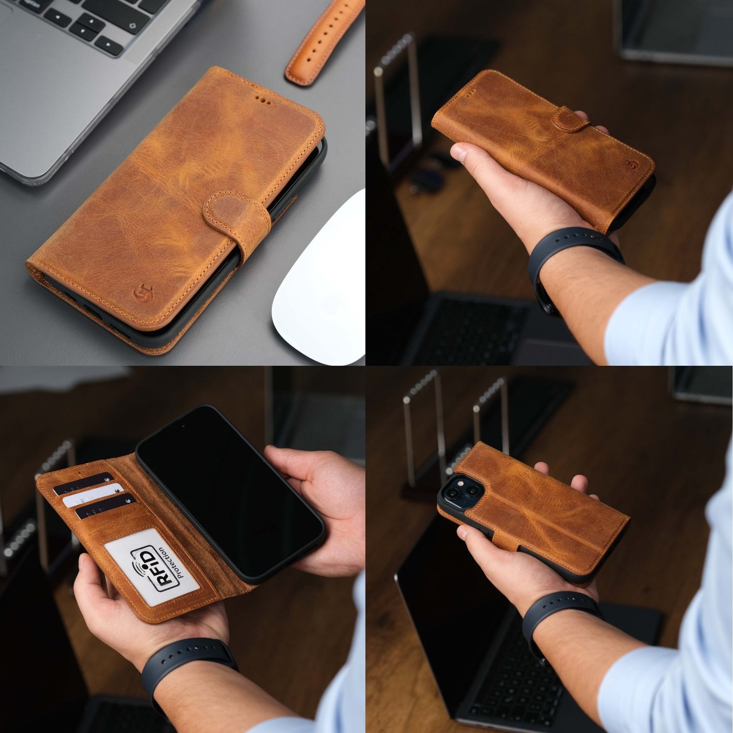 Casper Leather iPhone 14 Plus Wallet Case | MagSafe