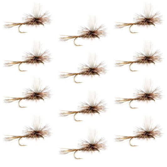 Adams Parachute Classic Dry Fly - 12 Flies Hook Size 16