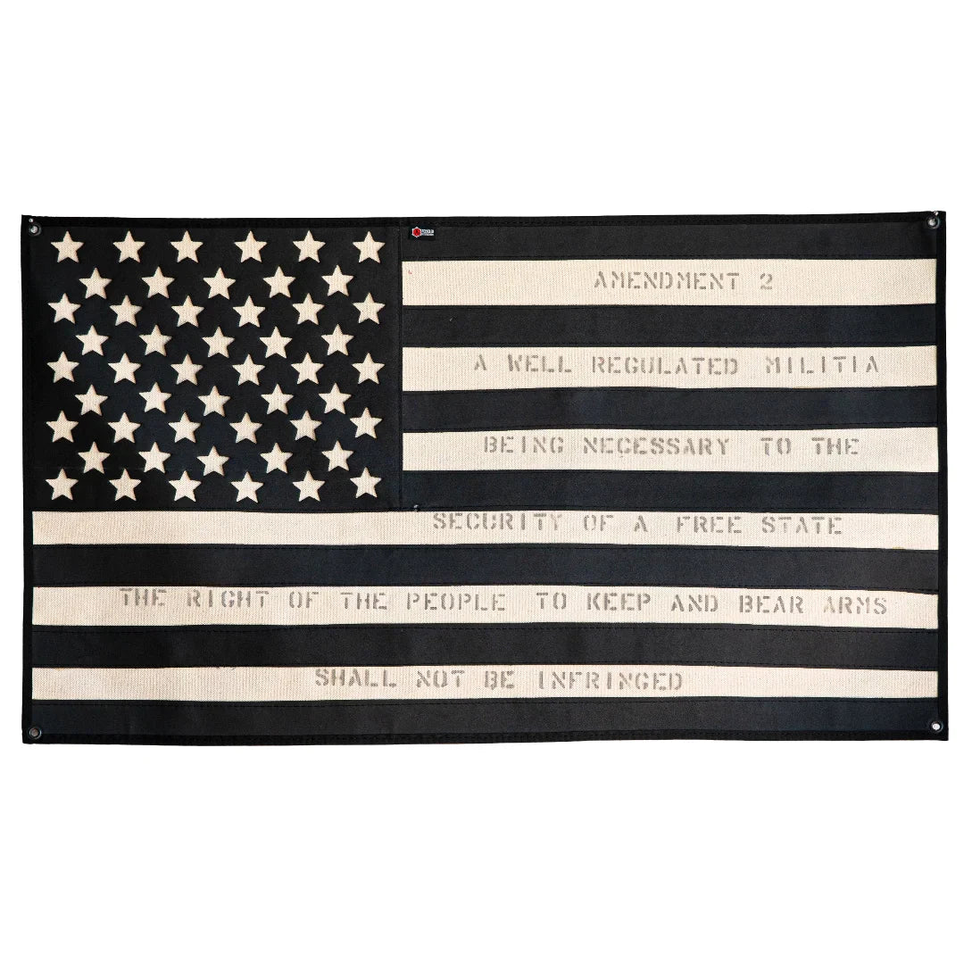 American Flag - Combat Boot Leather - Second Amendment