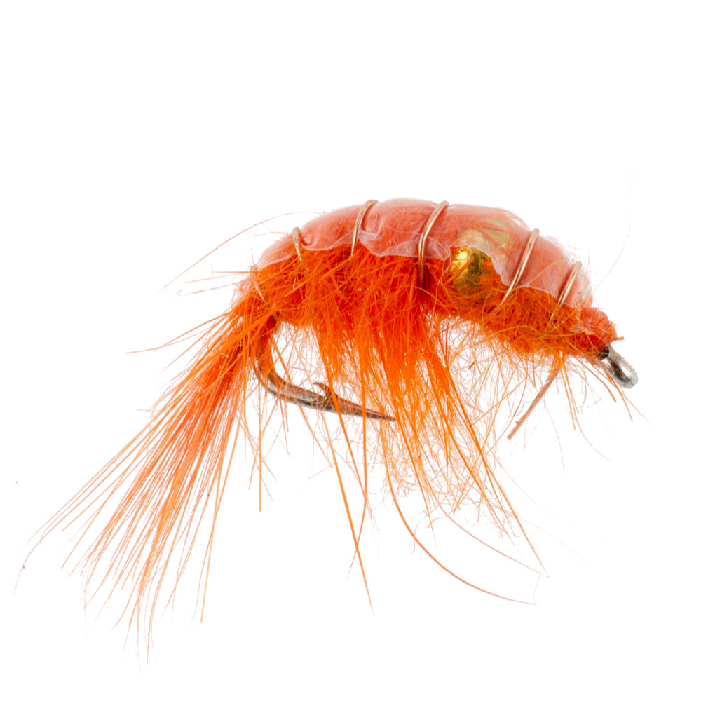 Beaded Shrimp Scud Assortment - 1 Dozen - 4 Each of 3 Patterns Size 16 - Tailwater Lake Fly