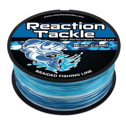 Reaction Tackle Braided Fishing Line - Blue Camo