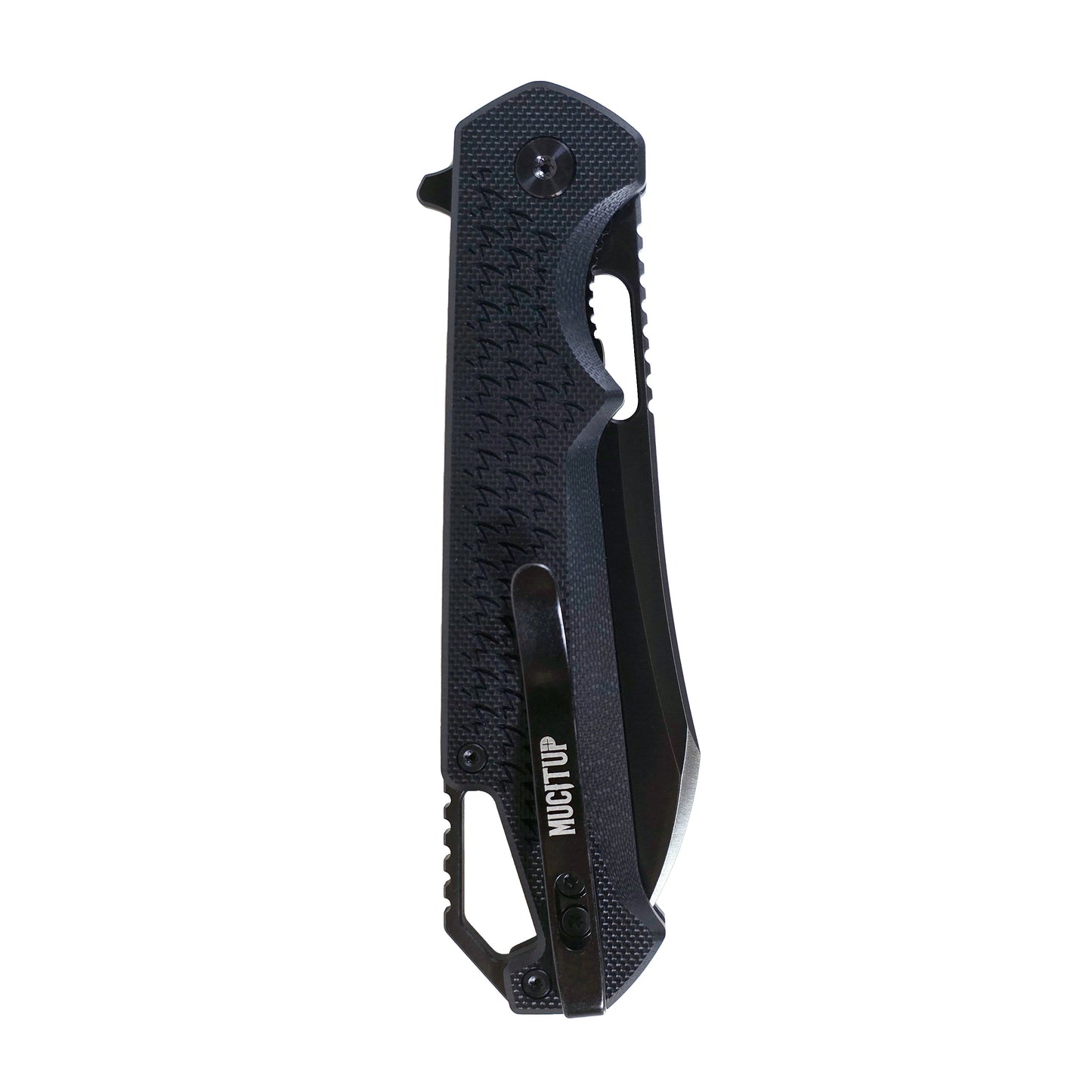 MUCITUP Ceros Blackout Edition – D2 DLC Rhino-Horn Blade | G10 Handle | Liner Lock EDC