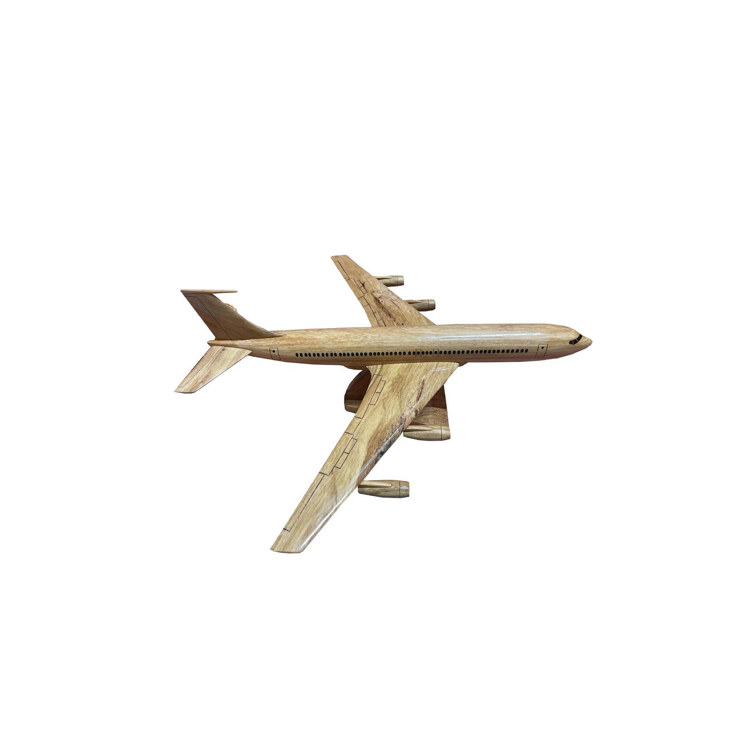 Boeing 707 Mahogany Wood Desktop Airplane Model