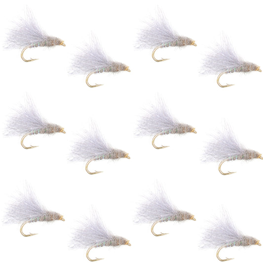 CDC Baetis Emerger BWO Wet Fly Fishing Flies - 1 Dozen Flies Hook Size 20