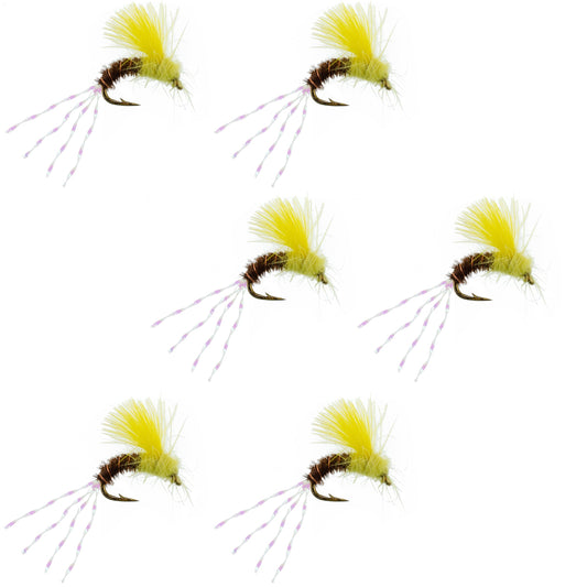 CDC Pale Morning Dun Emerger PMD Fishing Fly - 6 Flies Size 16