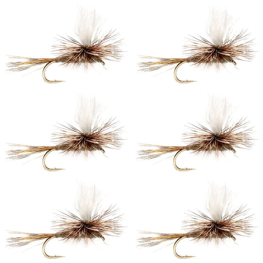 Adams Parachute Classic Dry Fly - 6 Flies Hook Size 10