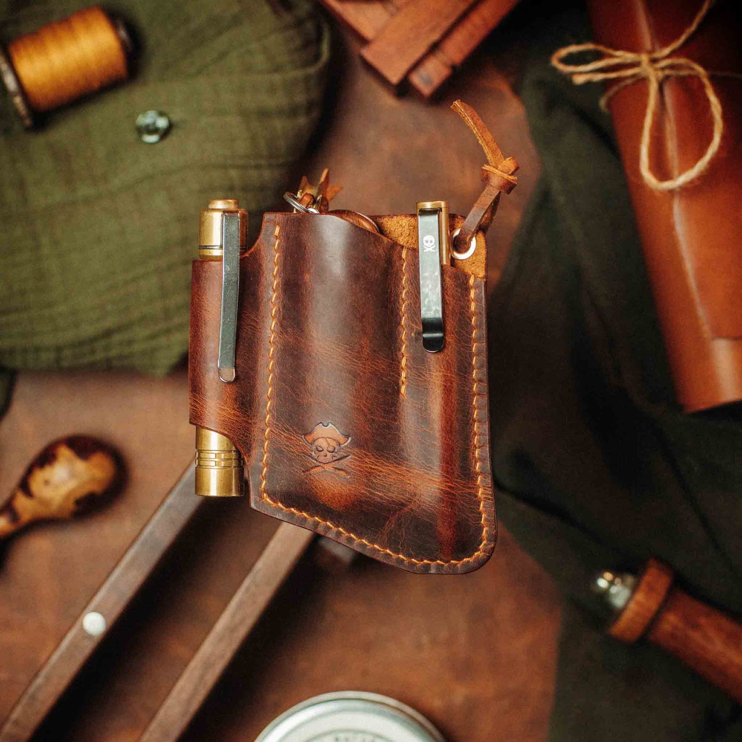 EDC Pocket Organizer - First Mate v3 | Leather Pocket Carrier