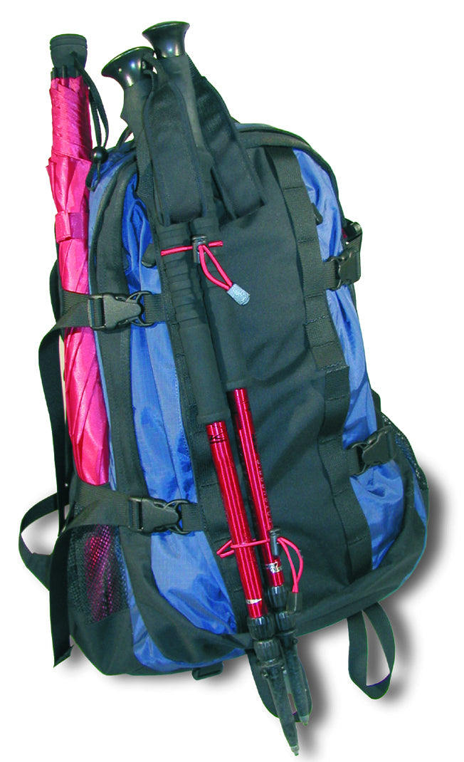 Umbrella Holder-Set – Universal, Weatherproof Mount for Trekking Umbrellas or Poles | Easily Attaches to Backpack Straps for Hands-Free Hiking and Outdoor Adventures
