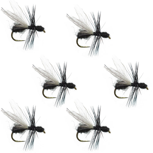Black Fur Flying Ant Terrestrial Trout Dry Fly - 6 Flies Hook Size 14