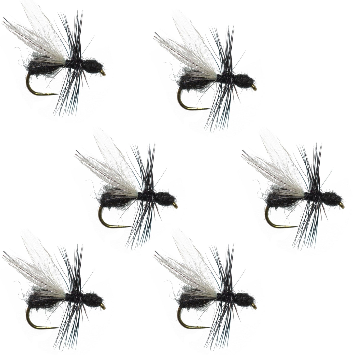 Black Fur Flying Ant Terrestrial Trout Dry Fly - 6 Flies Hook Size 18