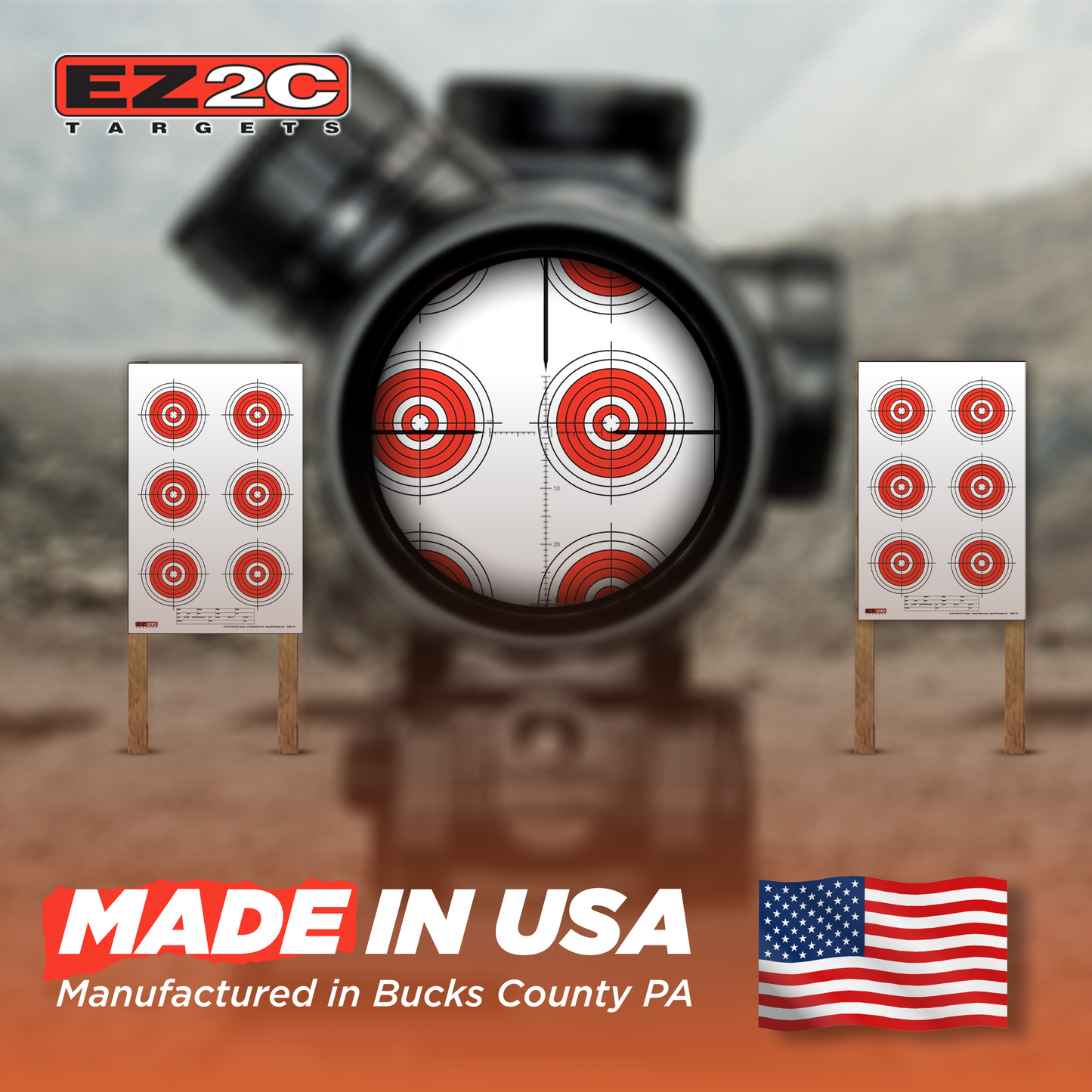 125 EZ2C Targets Tactical Favorites 5 Styles Paper Targets Bundle 11"x17" USA Made