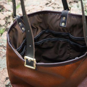 Bison Leather Travel Tote