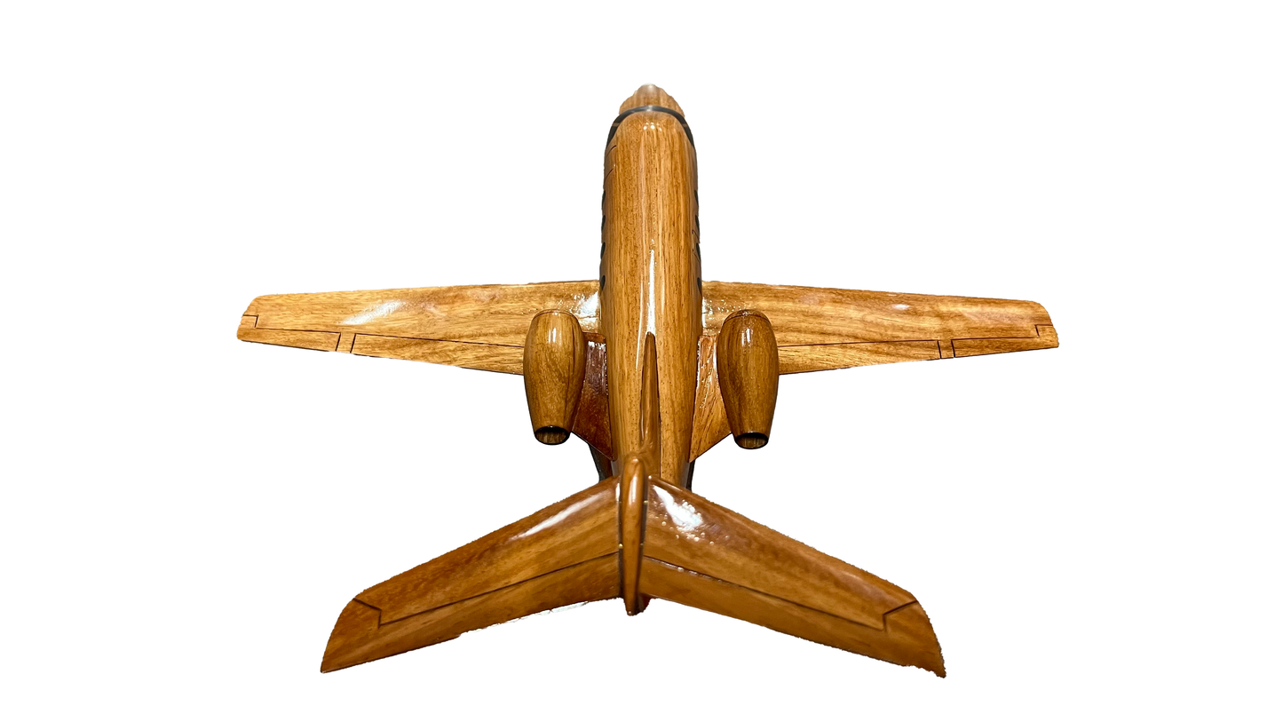 Embraer Phenom EV-100 ( EV100 ) Mahogany Wood Desktop Airplane Model