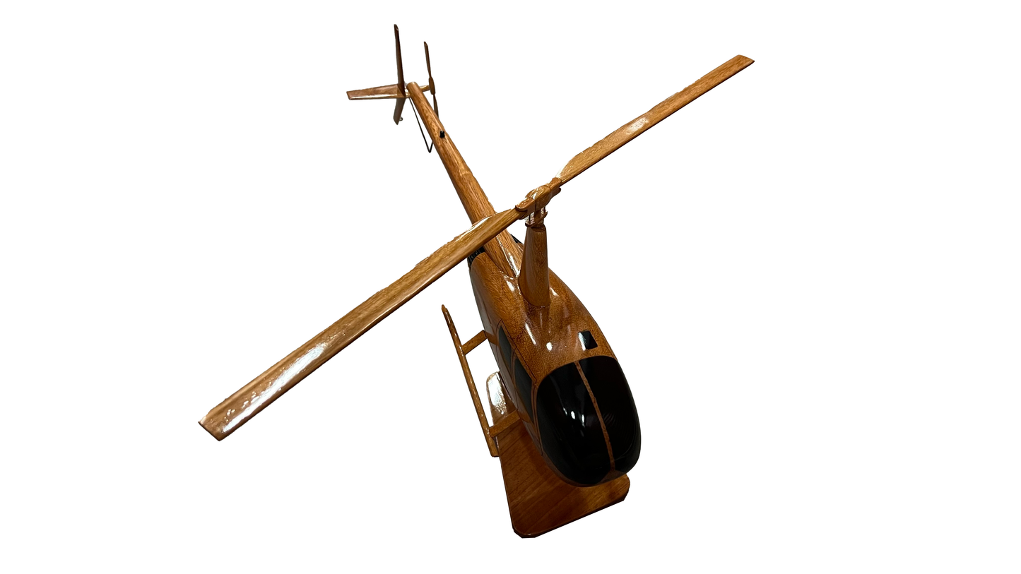 Robinson R-44 ( R44 )  Mahogany Wood Desktop Helicopters Model