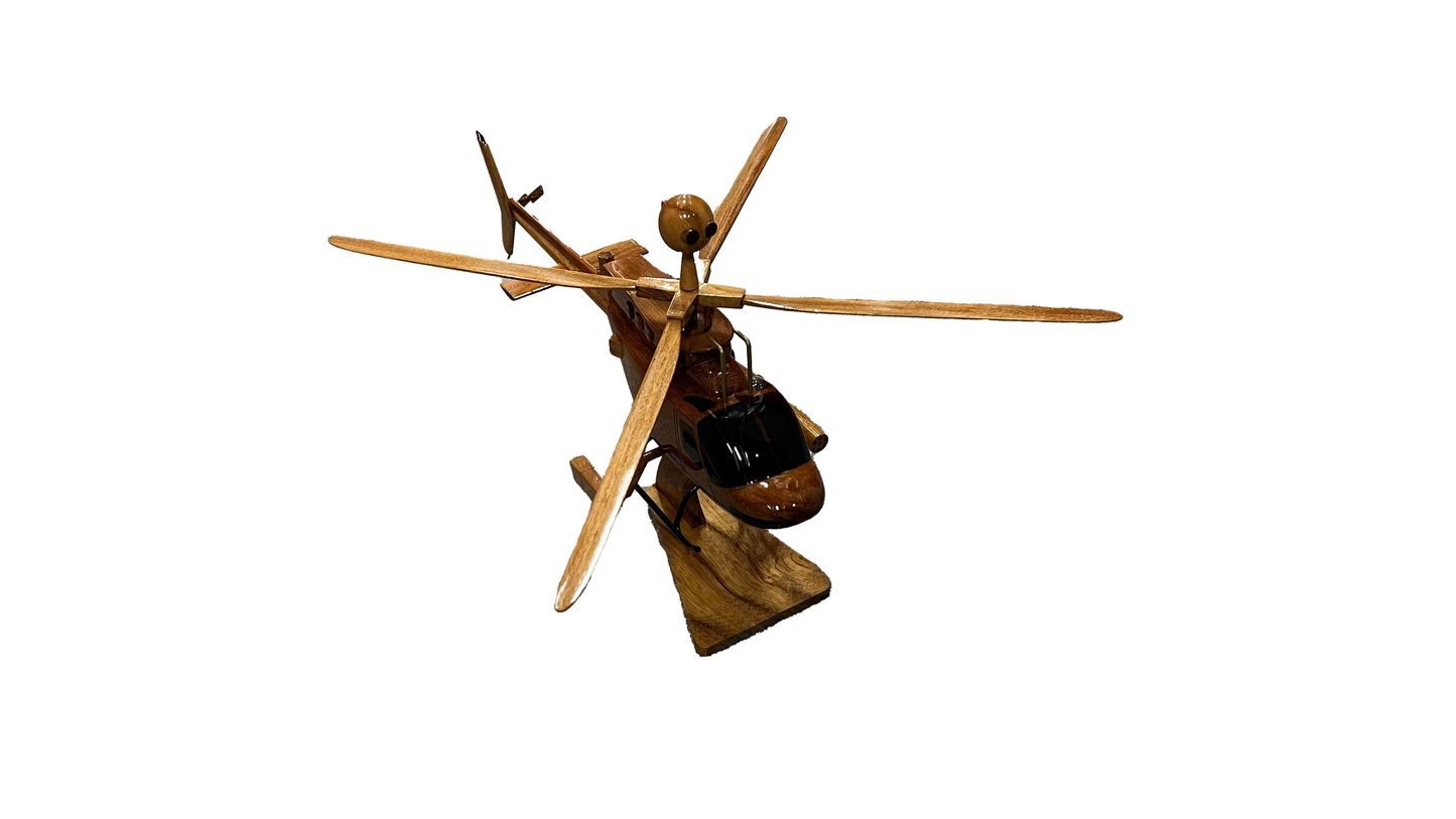 OH-58 ( OH58 ) Kiowa Warrior Mahogany Wood Desktop Helicopter Model