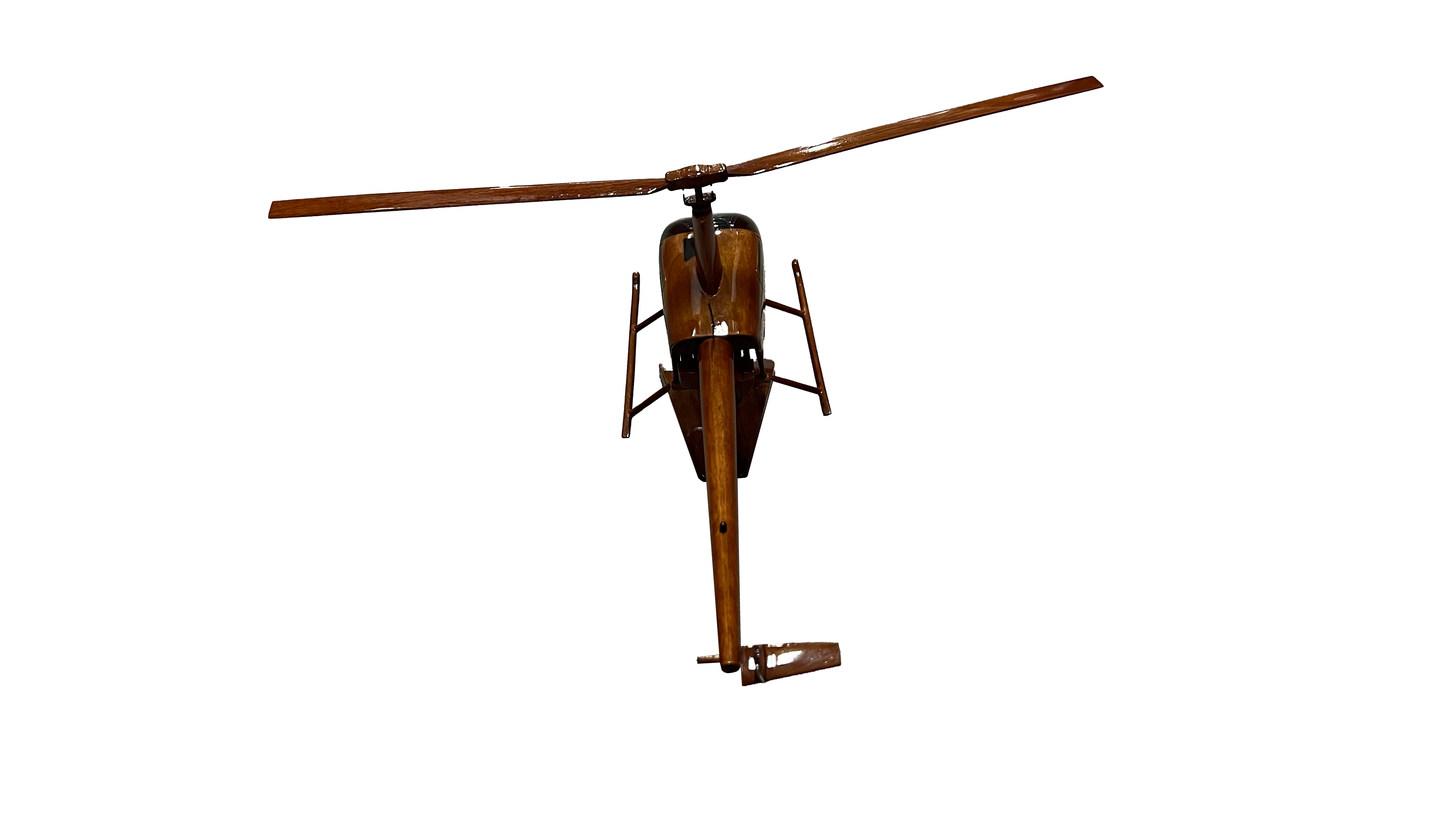 Robinson R-22 ( R22 ) Mahogany Wood Desktop Helicopters Model