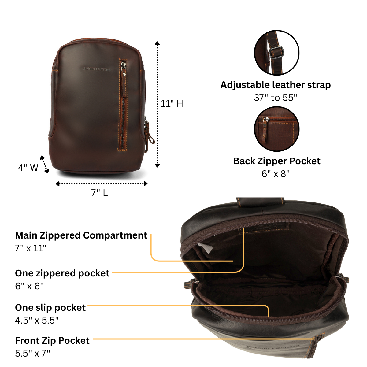 Luxe Sling Bag Chestnut