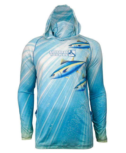 Men's Tuna Abyss UV Fishing Hoodie Gaiter L/S