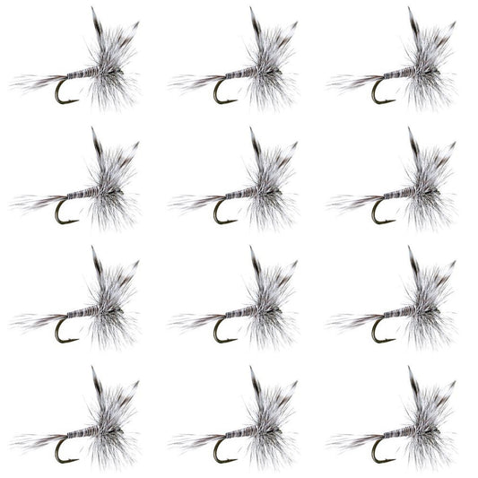 Mosquito Classic Trout Dry Fly Fishing Flies - 1 Dozen Size 12
