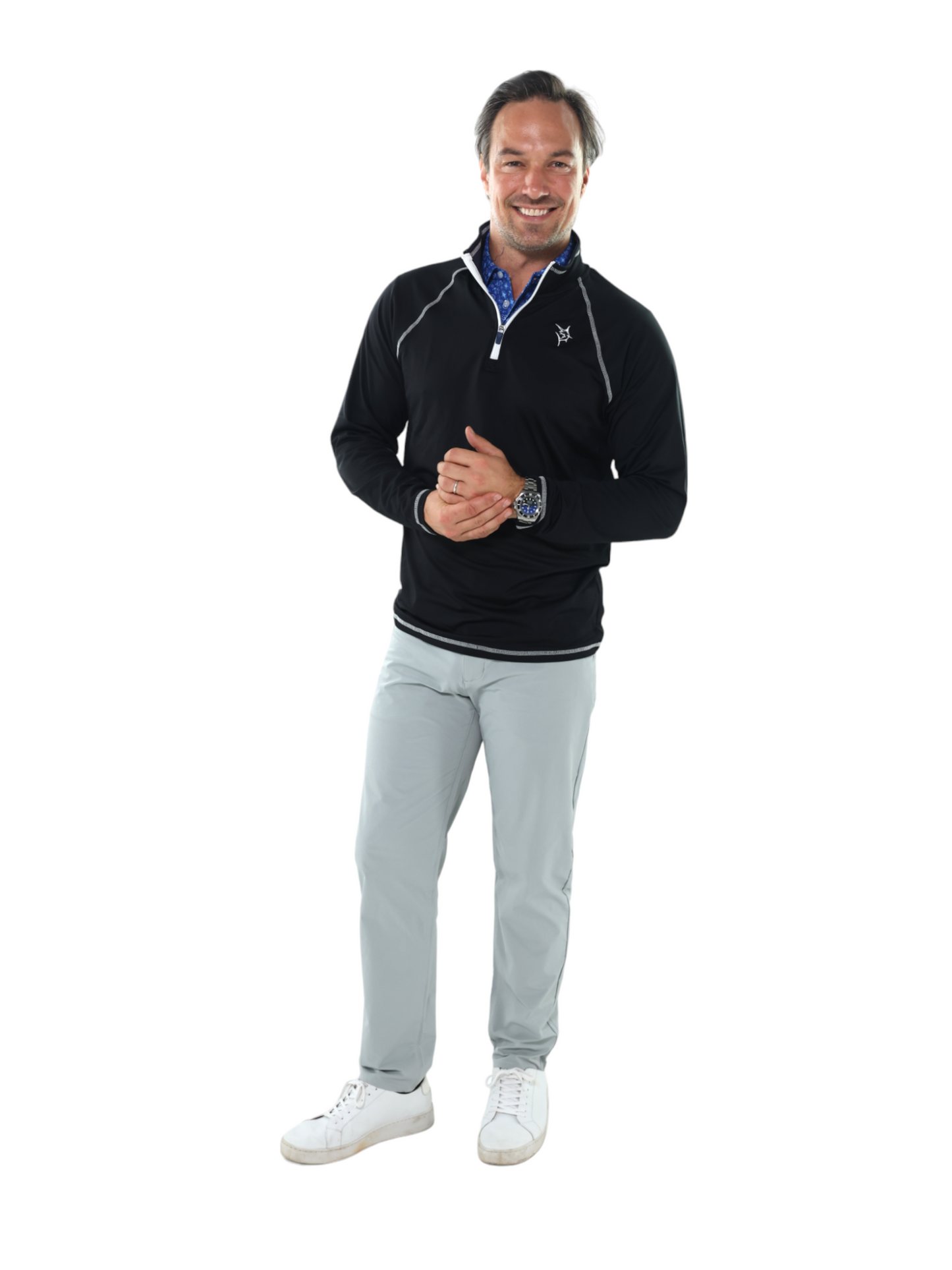 New Harbor 1/4 zip pullover Men's Black