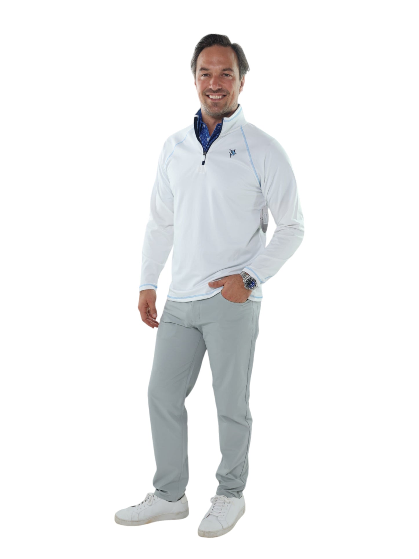New Harbor 1/4 zip pullover White Men's