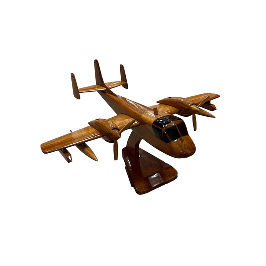 OV-1 ( OV1 ) Mohawk Mahogany Wood Desktop Airplane Airplanes  Model