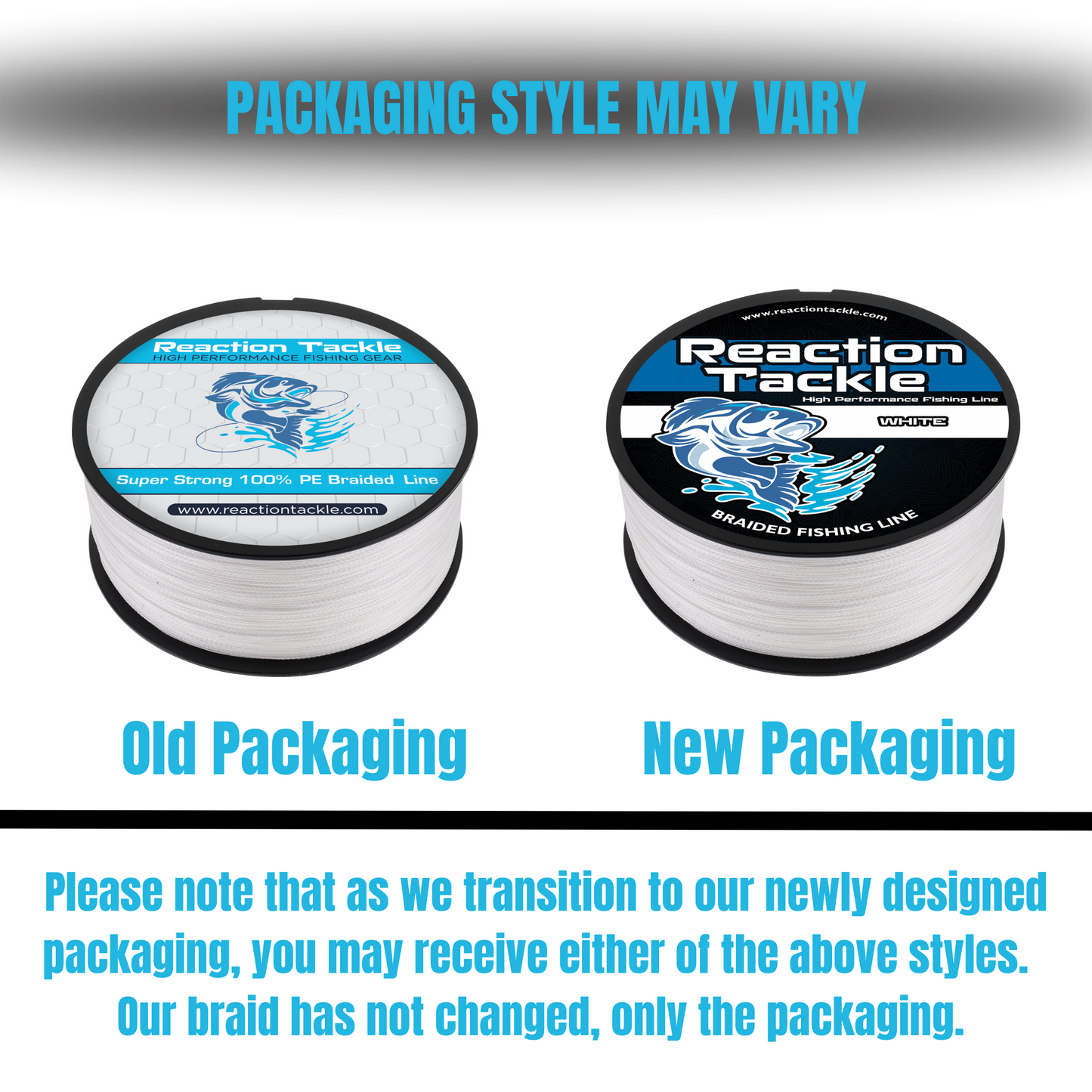 Reaction Tackle X8 Braided Fishing Line - Blue Camo 8 Strand