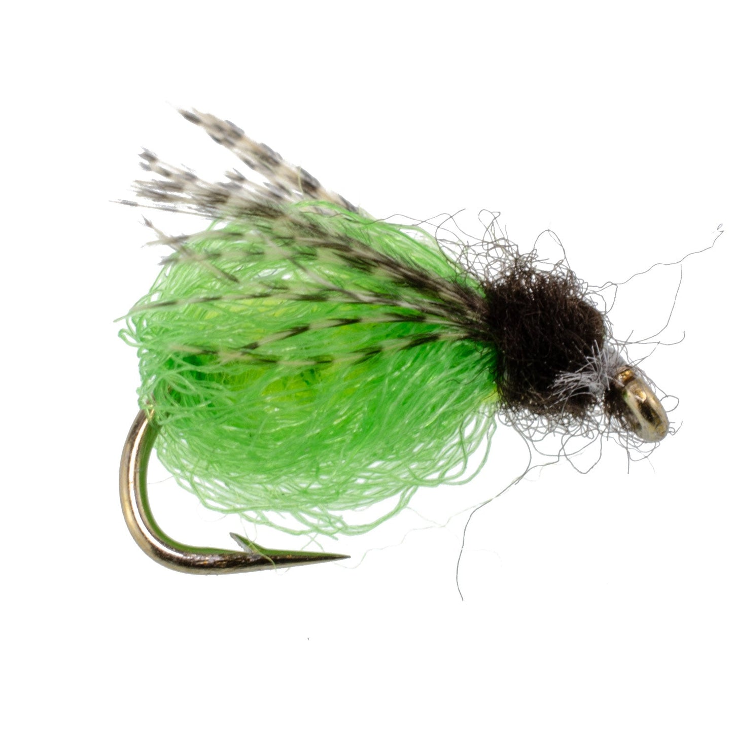 LaFontaine Bright Green Deep Sparkle Caddis Pupa - 1 Dozen Flies Hook Size 12