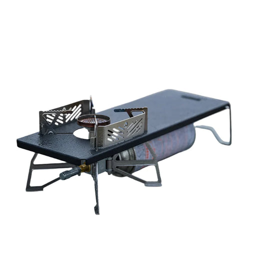All-in-One Camping Kitchen Table Stove Rack & Accessories